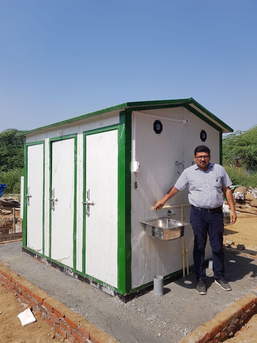 The first biodigester enabled public toilet was launched by Nagar Nigam #Ghaziabad 
#MyCleanIndia
