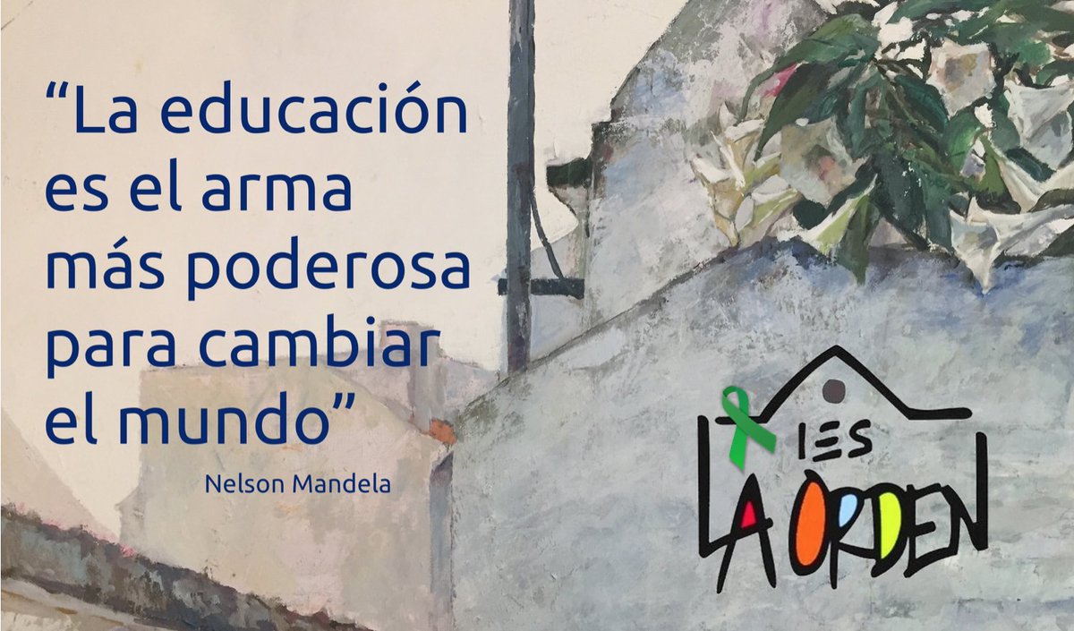 ieslaorden's tweet photo. #DíaMundialDeLosDocentes 
#ContigoAprendí 
@ieslaorden "La educación es un arma de construcción masiva" https://t.co/Fy7P7mXpBe