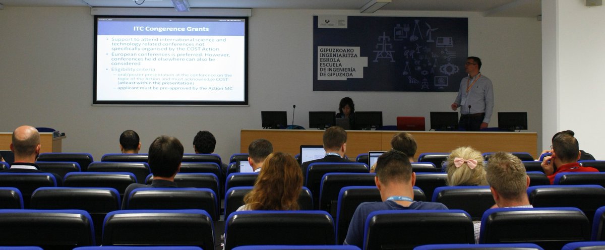 EleKin_'s tweet photo. [Workshop] Initial COST Meeting: Jaroslav Koton and Karmele López de Ipiña  @COSTprogramme @politeknikoa https://t.co/F77eABTsSt