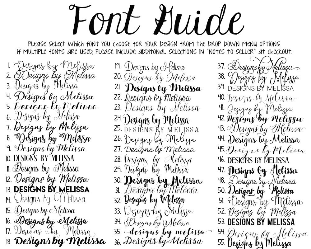 We have a variety of fonts to choose from! Pick any 1 of our 55 fonts to customize most of the invites in our shop! ow.ly/Npci307CguY