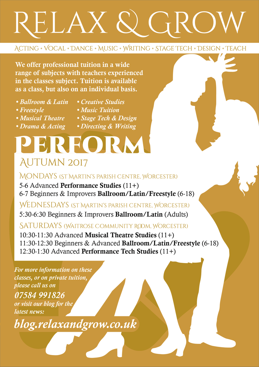 RelaxAndGrow's tweet photo. Autumn 2017 Timetable: Children's and Adult's Dance Classes in Worcester #dance #worcester… https://t.co/ELwwHEKYCc https://t.co/biYJJa7Hce