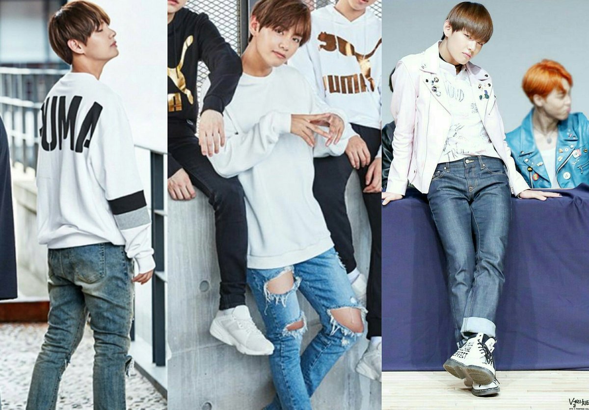 sceneryfortae's tweet photo. Taehyung doesn't wear jeans often but when he does just look at him, what a gorgeous man https://t.co/H5DHP3Bcyp