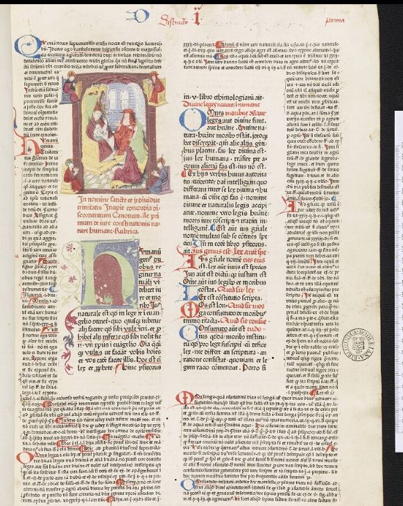 BDLSS's tweet photo. This incunable has gorgeous French penwork, beautiful page layout, &amp; a #WorldTeachingDay miniature. https://t.co/RnvQKoknDZ #PolonskyProject https://t.co/FHDXweNdqS