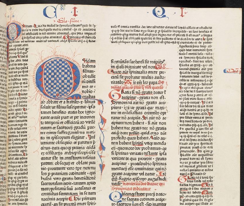 BDLSS's tweet photo. This incunable has gorgeous French penwork, beautiful page layout, &amp; a #WorldTeachingDay miniature. https://t.co/RnvQKoknDZ #PolonskyProject https://t.co/FHDXweNdqS