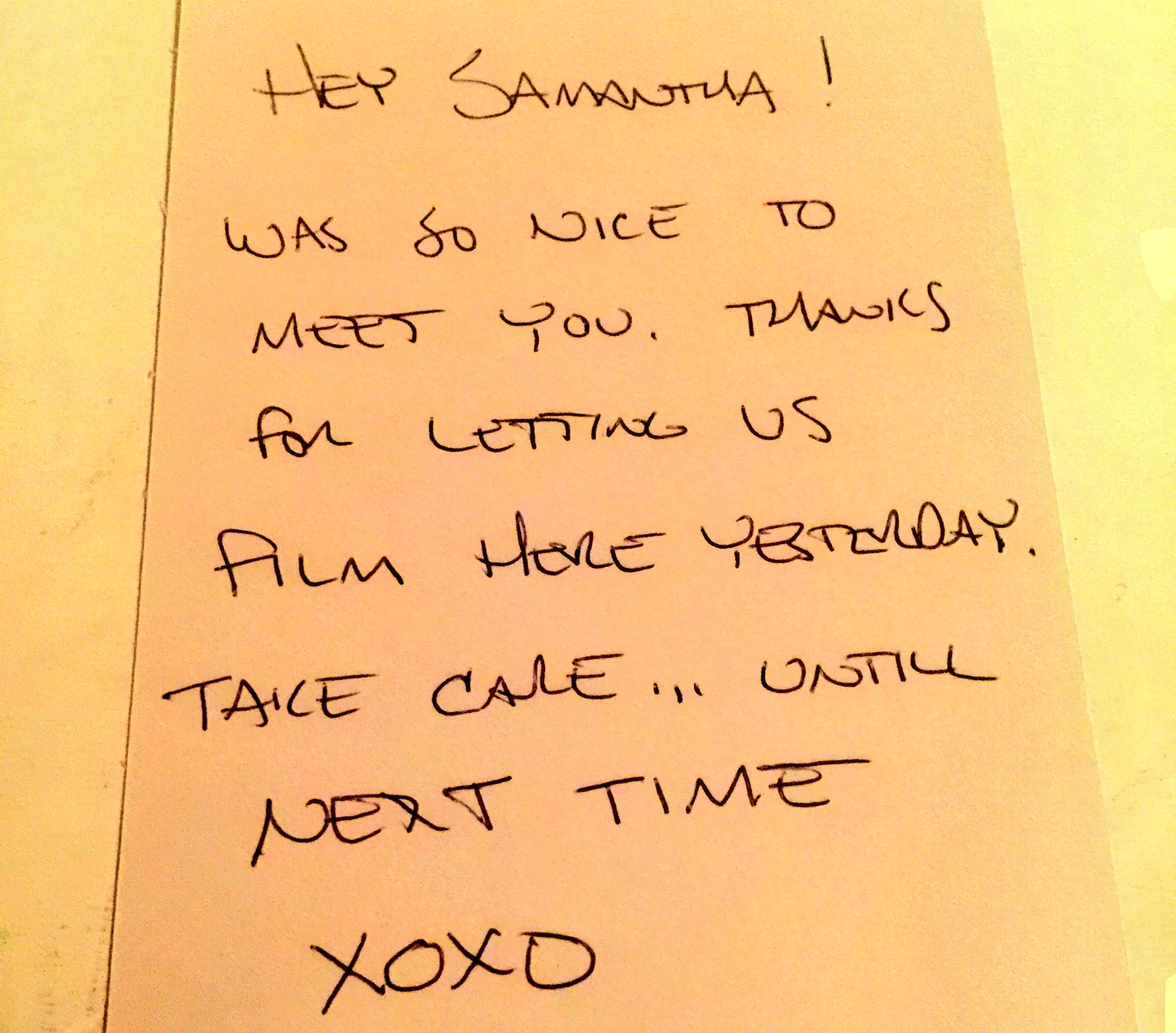 The Samantha MACK on Twitter "I found the sweetest note when I cleaned