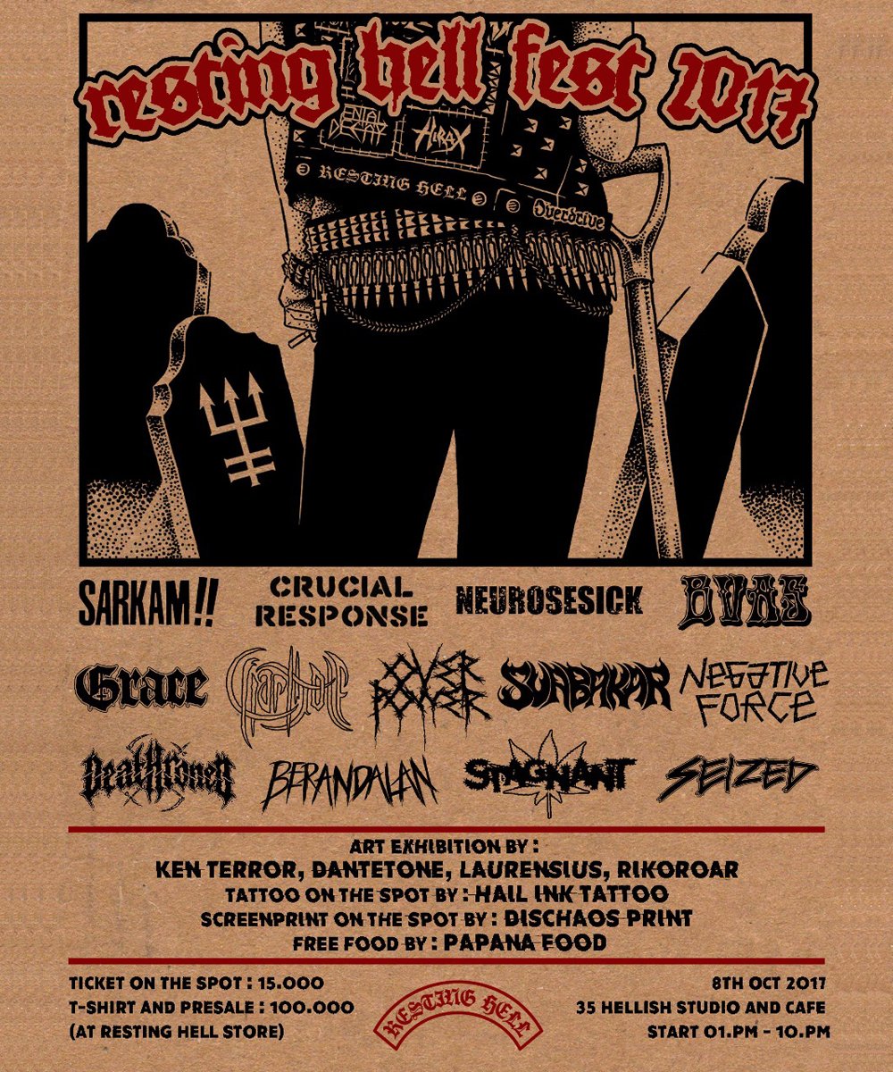 BVASTONED's tweet photo. start tour on this weekend, see you soon in Kediri !
#RestingHellFest2017 #EasternHellJavaTour2017 https://t.co/FqBHJfL0Vo