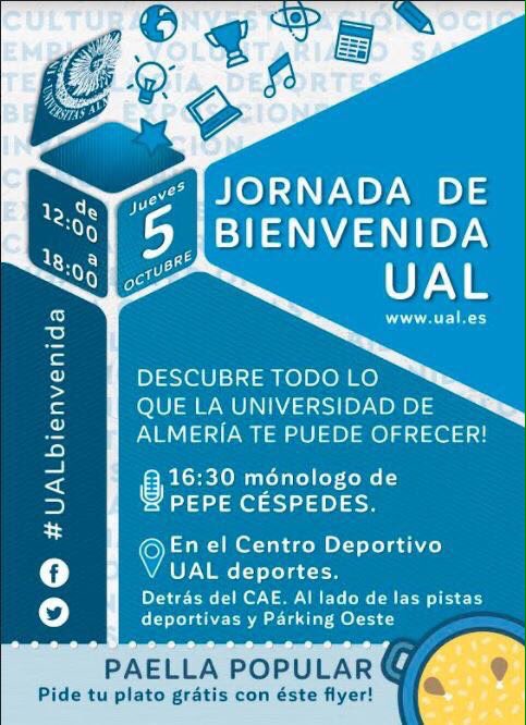 Hoy <a href="/ualmeria/">Universidad de Almería</a> estrena traje en #UALbienvenida , diseño innovador en los stand para presentarse a los estudiantes. ¿Te lo vas a perder?