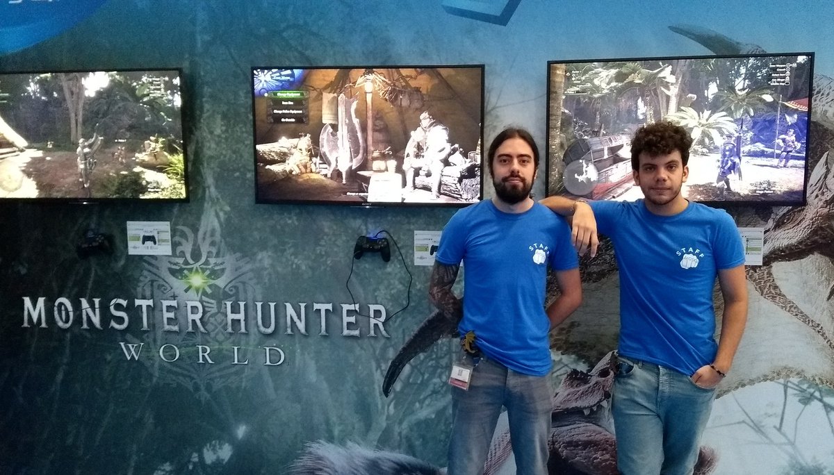 ¿Estáis en @BCNGamesWorld? ¡Venid a probar #MHWorld con nosotros! 🎮🐲