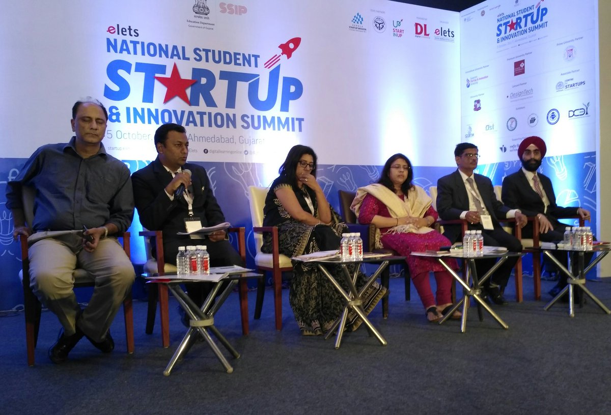 dl_magazine's tweet photo. Panelists on Industry's Role in Promoting #StudentStartups at National Student Startup &amp; Innovation Summit. #EletsStartup #GujaratStartup https://t.co/yPolg9Pmcj