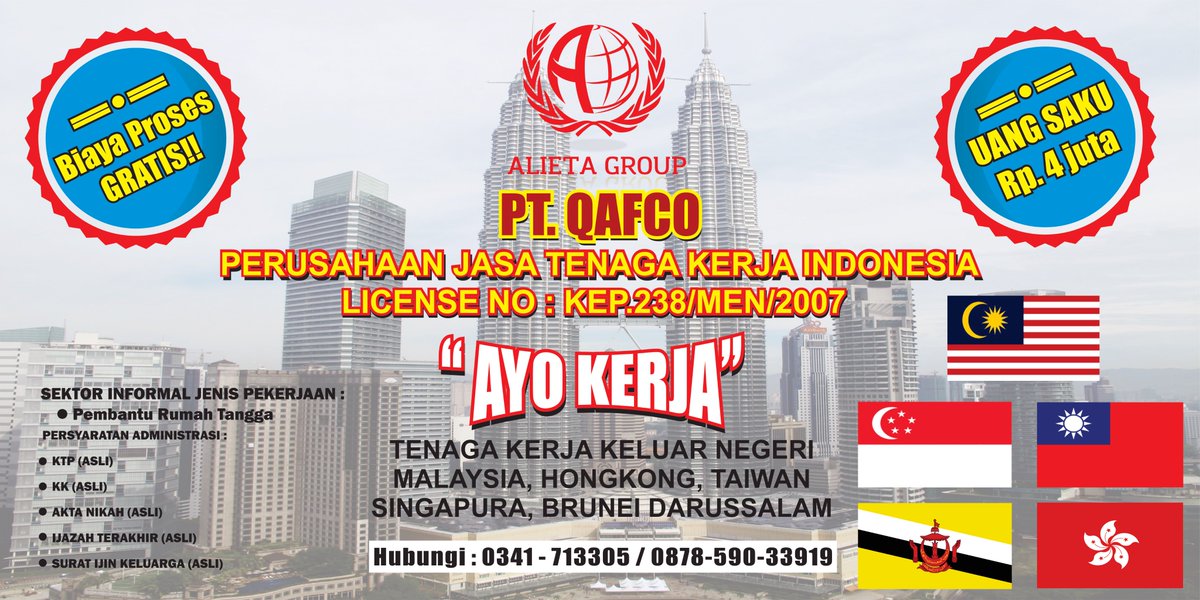 AlietaGroup's tweet photo. Ayo Kerja.... https://t.co/JbIY348Dii