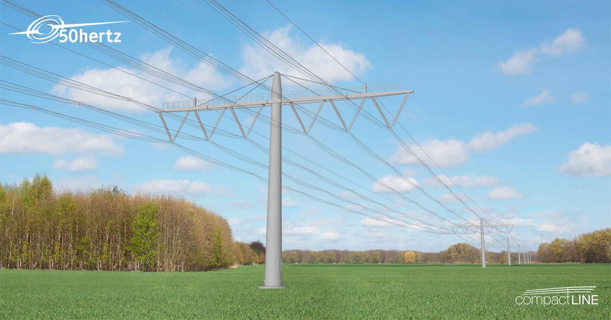 50Hertzcom's tweet photo. Baustart für #compactLine in #SachsenAnhalt: Geringerer Eingriff in Landschaft durch innovatives Design. https://t.co/jyhsleVQe9 https://t.co/amh5Hz2rZy