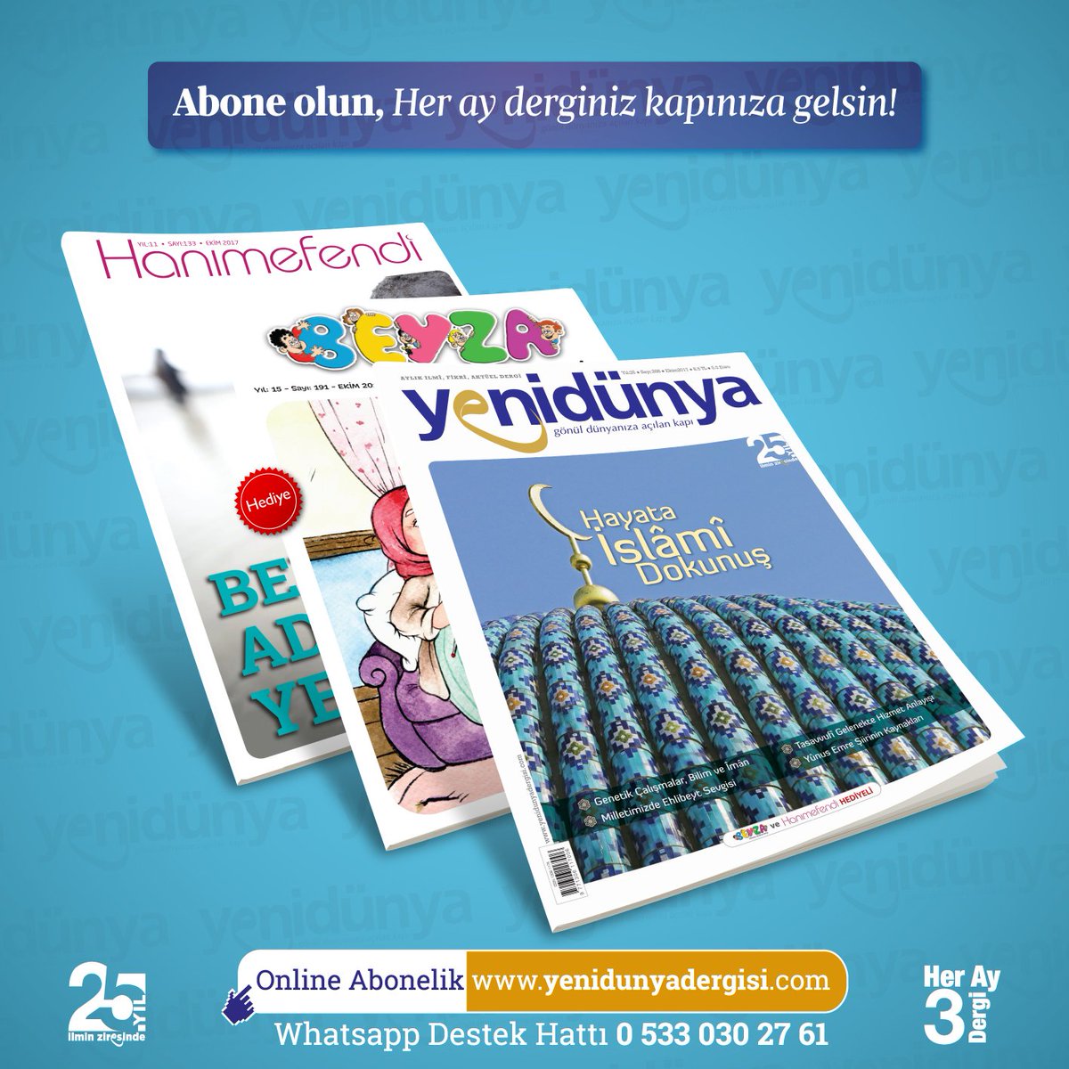 Yenidünya Dergisi'ne abone olun her ay derginiz kapınıza gelsin!

Online Abonelik: yenidunyadergisi.com/abonelik