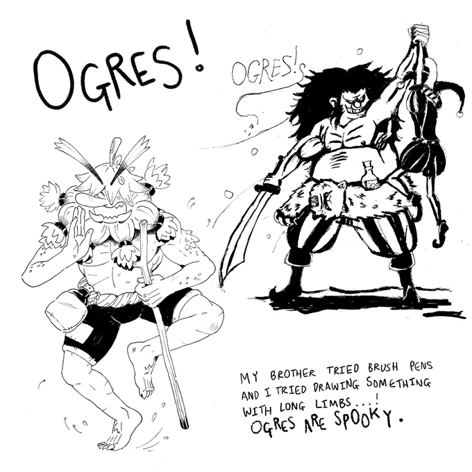 #inktober day 5 ~ OGRES (/'⊙З⊙)/  He he heh heeeeh . . . ! 
