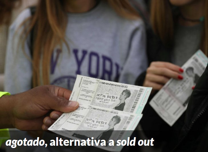 El término «agotado» es preferible en español al extranjerismo «sold out»: bit.ly/2hMWziP. #recoFundéu