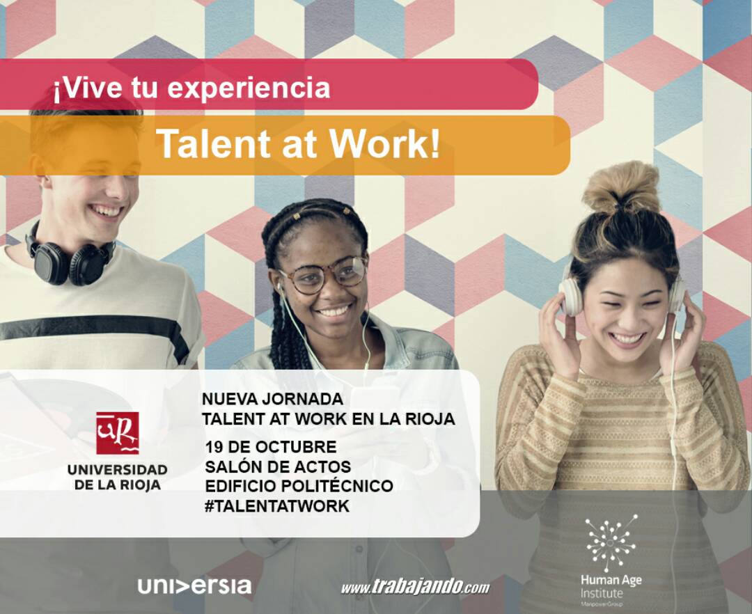 uremplea's tweet image. Jornada #Empleabilidad #TalentAtWork 19 Octubre con @Universia @HumanAgeInsES @trabajandoes ¡Ya puedes inscribirte! ow.ly/vHWK30fCRN7