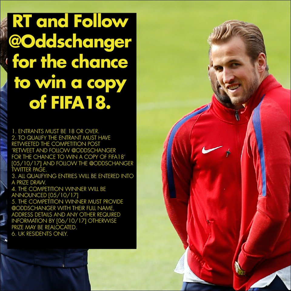 TommysDartsTips's tweet image. ⚽️ #FIFA18 GIVEAWAY ⚽️

If ENGLAND beat Slovenia tonight, we'll give away a copy! 🦁

RETWEET &amp;amp; FOLLOW @Oddschanger to enter!

(T&amp;amp;C's apply)