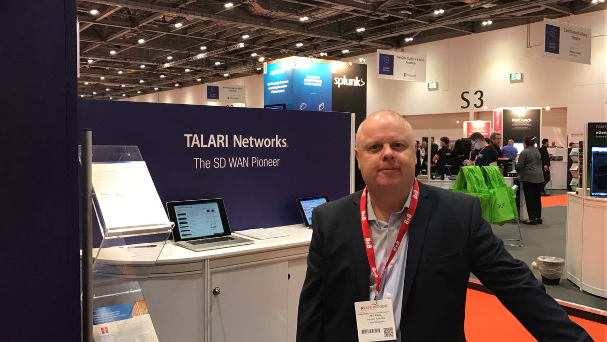 Day 2 of #IPExpo! Join Talari's Solution Architect  Phil Kane on stand HH16 to discuss how SD-WAN can benefit your organisation.