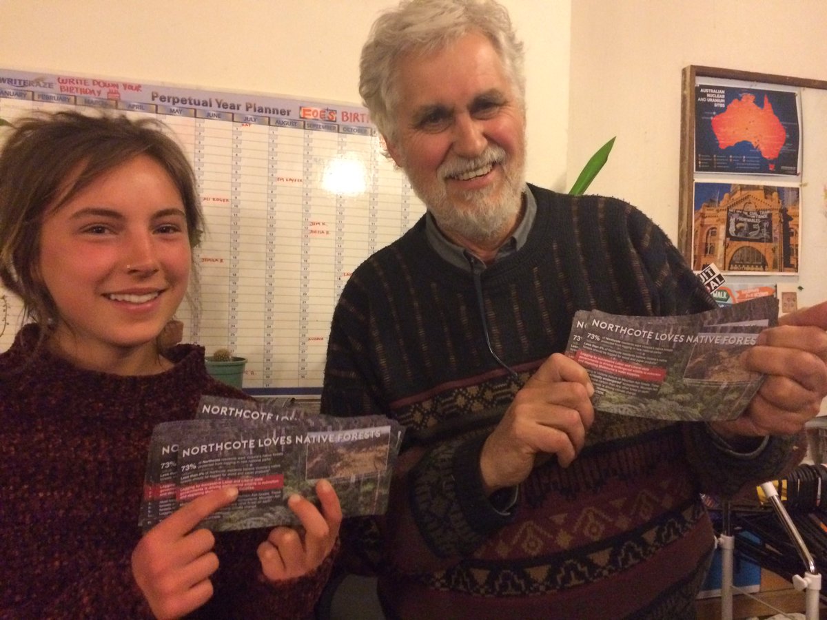 FoEAustralia's tweet photo. Campaign centre buzzing as we prepare to letterbox Northcote calling on byelection candidates to protect forests &amp; create #GFNP #Springst https://t.co/r5COkLu8q1