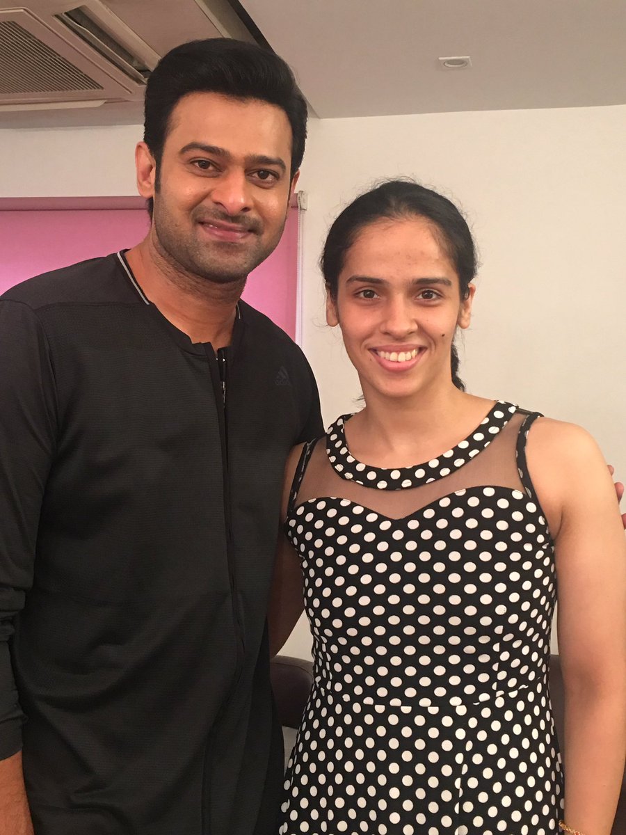 NSaina's tweet photo. With the Bahubali 😜😜(Prabhas) ... https://t.co/OjgbptPbw5