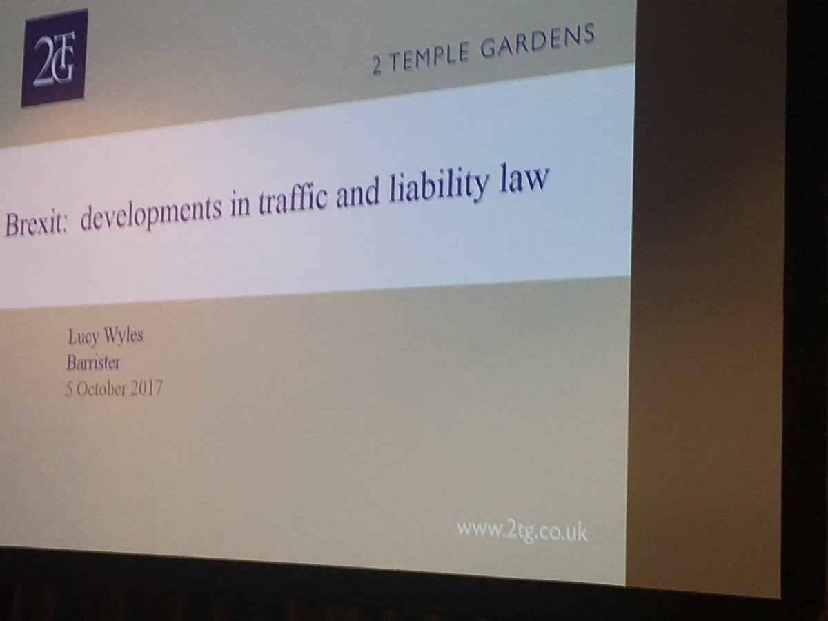 ietltrafficlaw's tweet photo. The British advocate Lucy Wyles gave an accurate overview about the great quantitiy of questions arised by #BREXIT in the field of #crossborderclaims handling. The solutions are yet not taken by the British authorities - the subject will stay on the agenda for the next year! https://t.co/YdPpD03viu