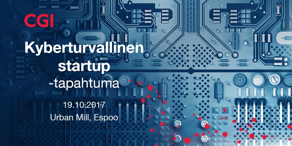 CGI_FI's tweet photo. #Startup-yrittäjä, onko #kyberturvallisuus hanskassa? Tule kuulemaan vinkkejä Kyberturvallinen startup -tapahtumaan https://t.co/hFSEOxZQIJ https://t.co/7RSdd79Dnb