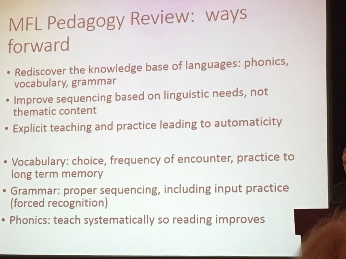 annapedagogy's tweet photo. Ways forward with MFL from Ian Bauckham #IGMFLConference17 https://t.co/HqlX7669wY