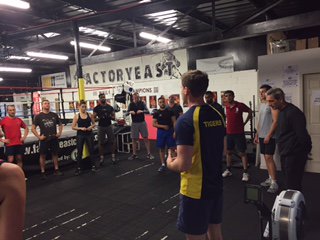 PWRRFriends's tweet photo. #TBT its been a month since we launched #WorkTrainFight. Shaping up to be a great night @EWG_CanaryWharf @yourcanarywharf https://t.co/vGlUxMCxcI
