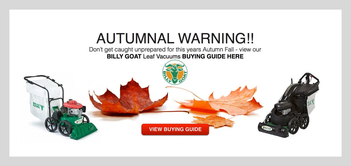 Don’t get caught unprepared for this Autumn Fall - View our BILLY GOAT Leaf &amp; Litter BUYING GUIDE here buff.ly/2y319zq #billygoat
