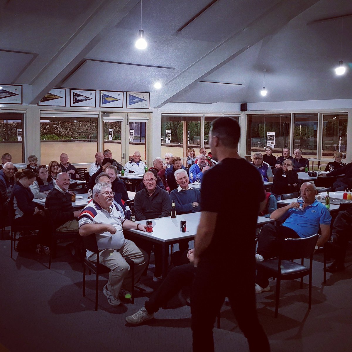 MCCBowls's tweet photo. 2 more sleeps to go before the season... thanks to Troy Chaplin for talking to the troops #bowls #bowlsvic #summerfun #getonthegreens #revup https://t.co/z0LXeYwtpT