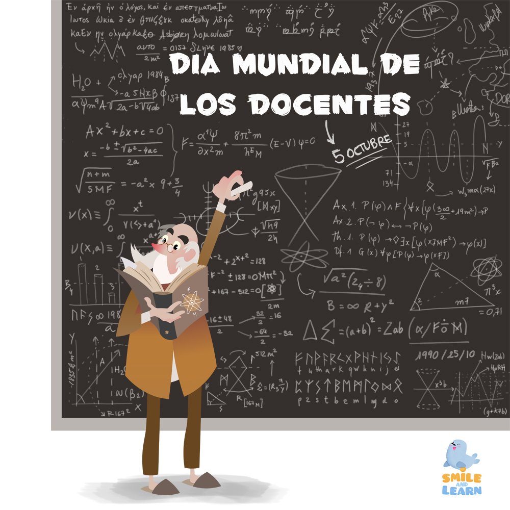 SmileandLearn's tweet photo. "El profesor que ama enseñar, hace que sus alumnos amen aprender" 😍 ¡Feliz #DíaMundialdelosDocentes! https://t.co/aLJEOsjCEA