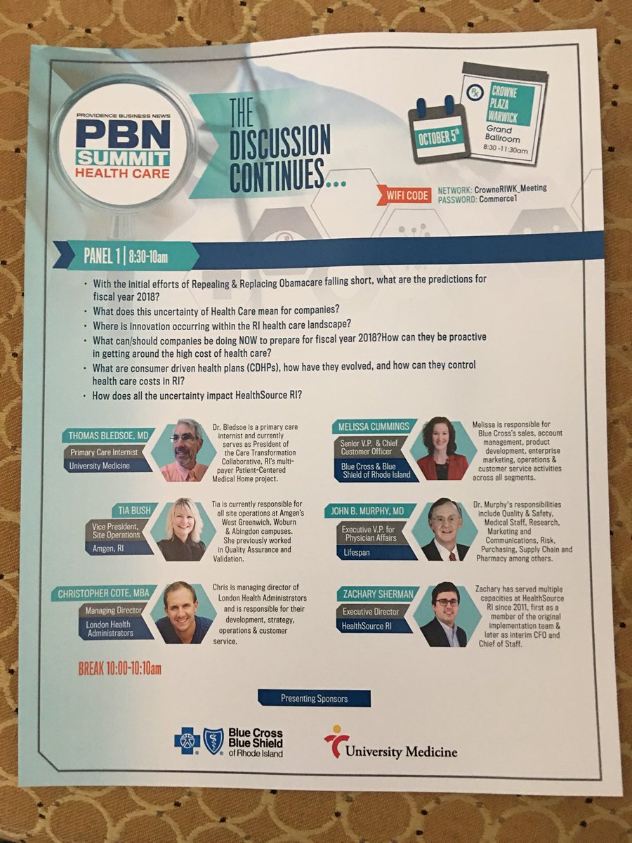 myhcri's tweet photo. Starting the day at the Providence Business News Healthcare Summit #PBNHCSummit. Looking forward to exciting and informative presentations! https://t.co/hbfGxJPmjI