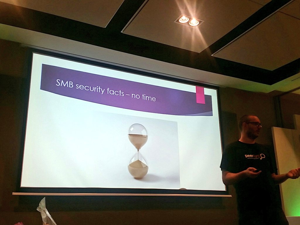 _j3lena_'s tweet image. Why we need to care about security at SMB?
No money 
No time
No security ppl
@ClausHoumann at @virusbtn 
#VB2017