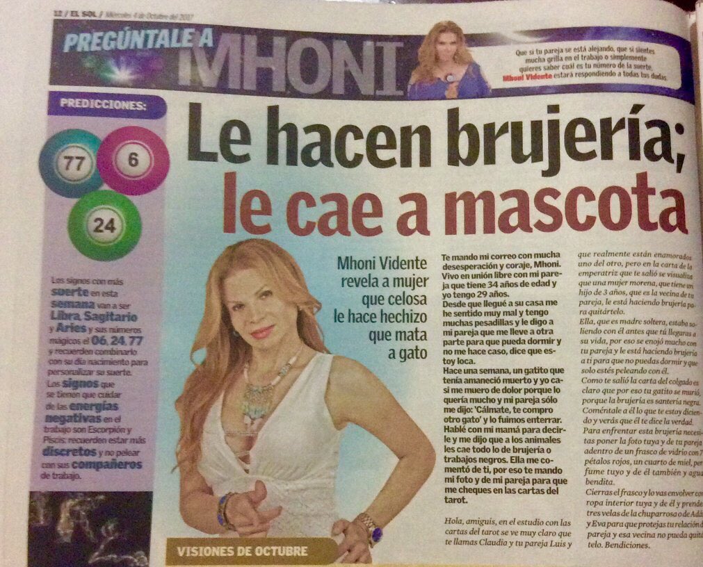 mhonividente's tweet photo. Prediciones y Preguntas por su periódico @GDLMetro @PeriodicoMETRO https://t.co/QmxKa6hKve
