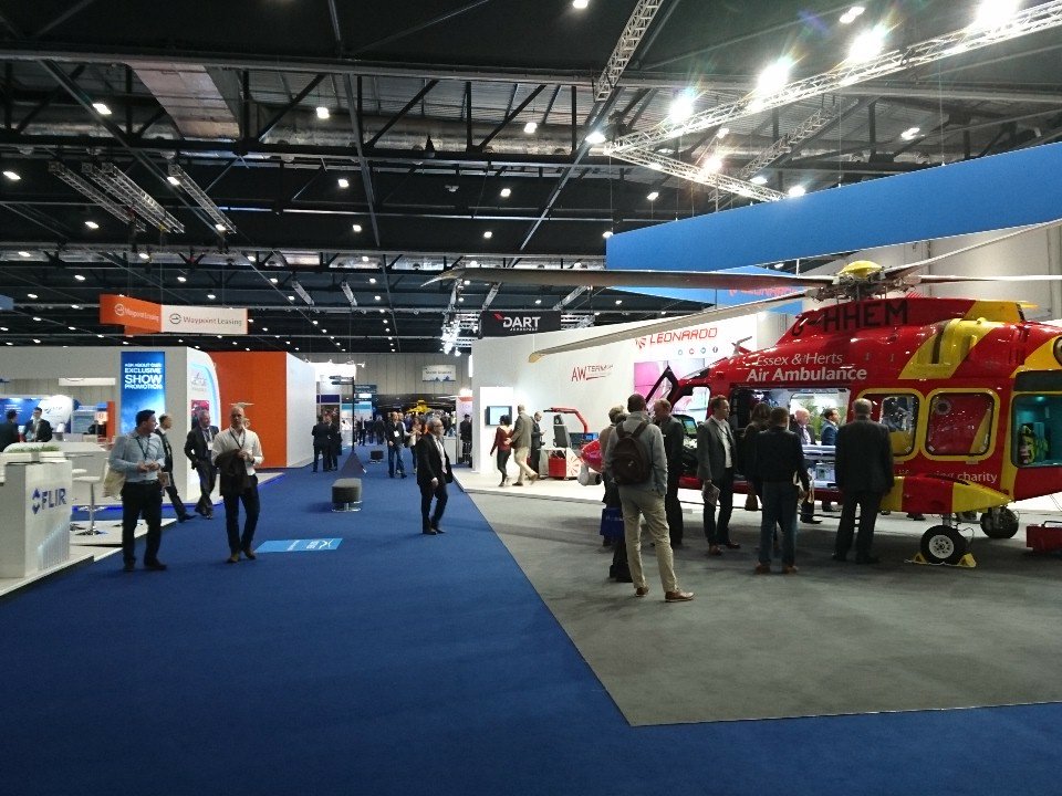 HenrydFreycinet's tweet photo. Nearly over @Helitech_Intl and #MROEurope2017 for @AiretCosmos. Great to have the 2 shows together https://t.co/WYnxxNXjyX