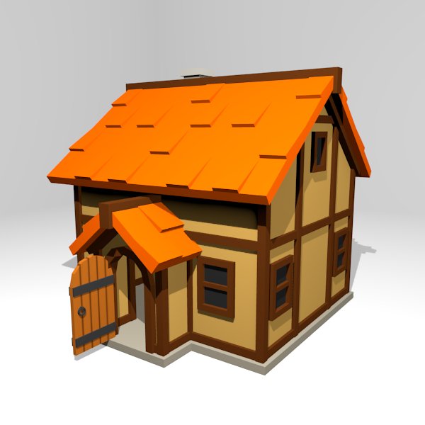 立体屋さん Twitterissa オレンジ色の屋根の家 中世ヨーロッパ風の