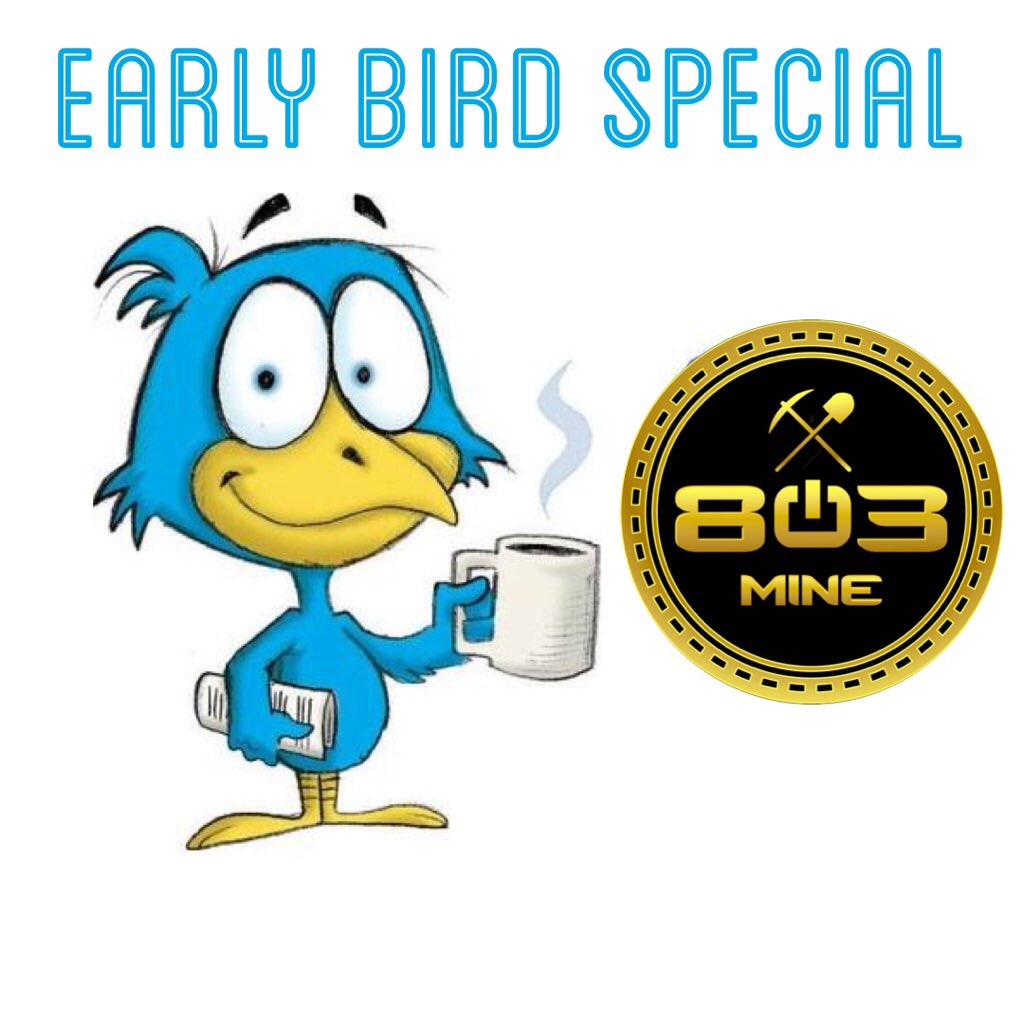 wizardminerman's tweet image. Early bird catches the worm. Buy your 803 Mine tokens before next price increase @803MineProject #bitcoin #bitcoinmining #ether #litecoin