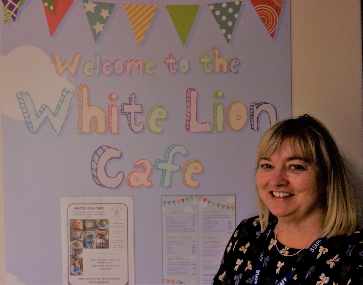 White_Lion_Cafe's tweet photo. We want to say a massive THANK YOU to Mrs Wicks, the White Lion Cafe coordinator, on #WorldTeachersDay #ThursdayThoughts #cafe #teacher https://t.co/DXGDW2Rnff