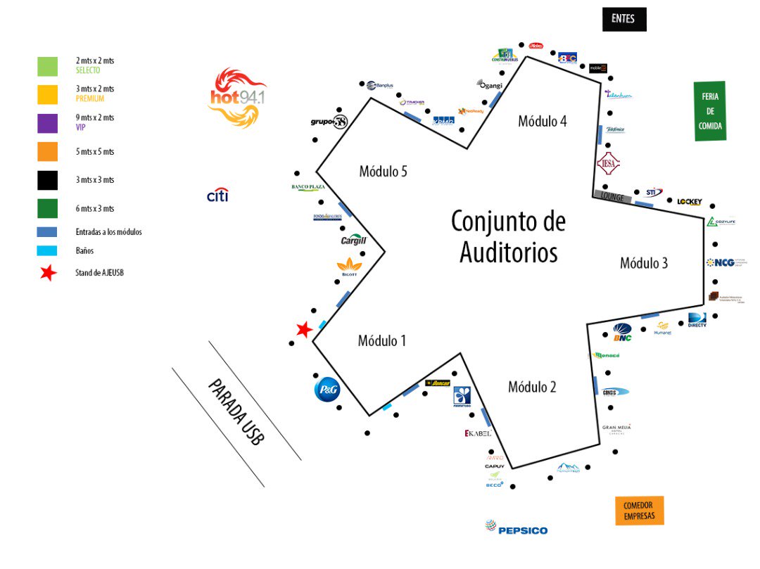 ¡34 empresas esperando por ti alrededor del Conjunto de Auditorios de la USB! HOY #Expotalento2017