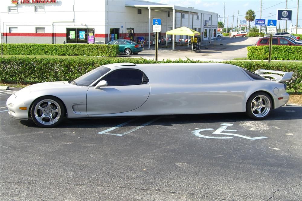 CarWaffle's tweet photo. Super rare #Mazda RX7 Twin Turbo stretch limousine is off to auction 😂🤣 https://t.co/xpecV8NHqy https://t.co/r3PANK1YzV
