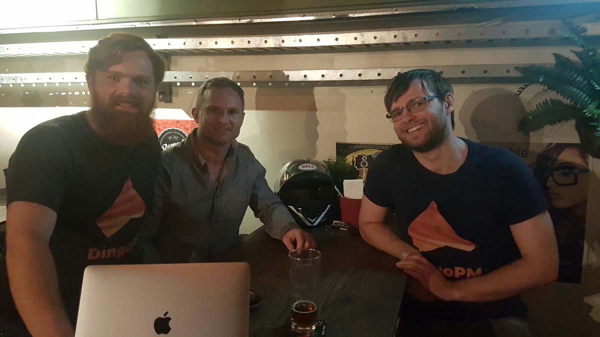 TeganLopeman's tweet photo. workin like dogs at the @dingo_pm meetup! https://t.co/i4THC4FiUJ