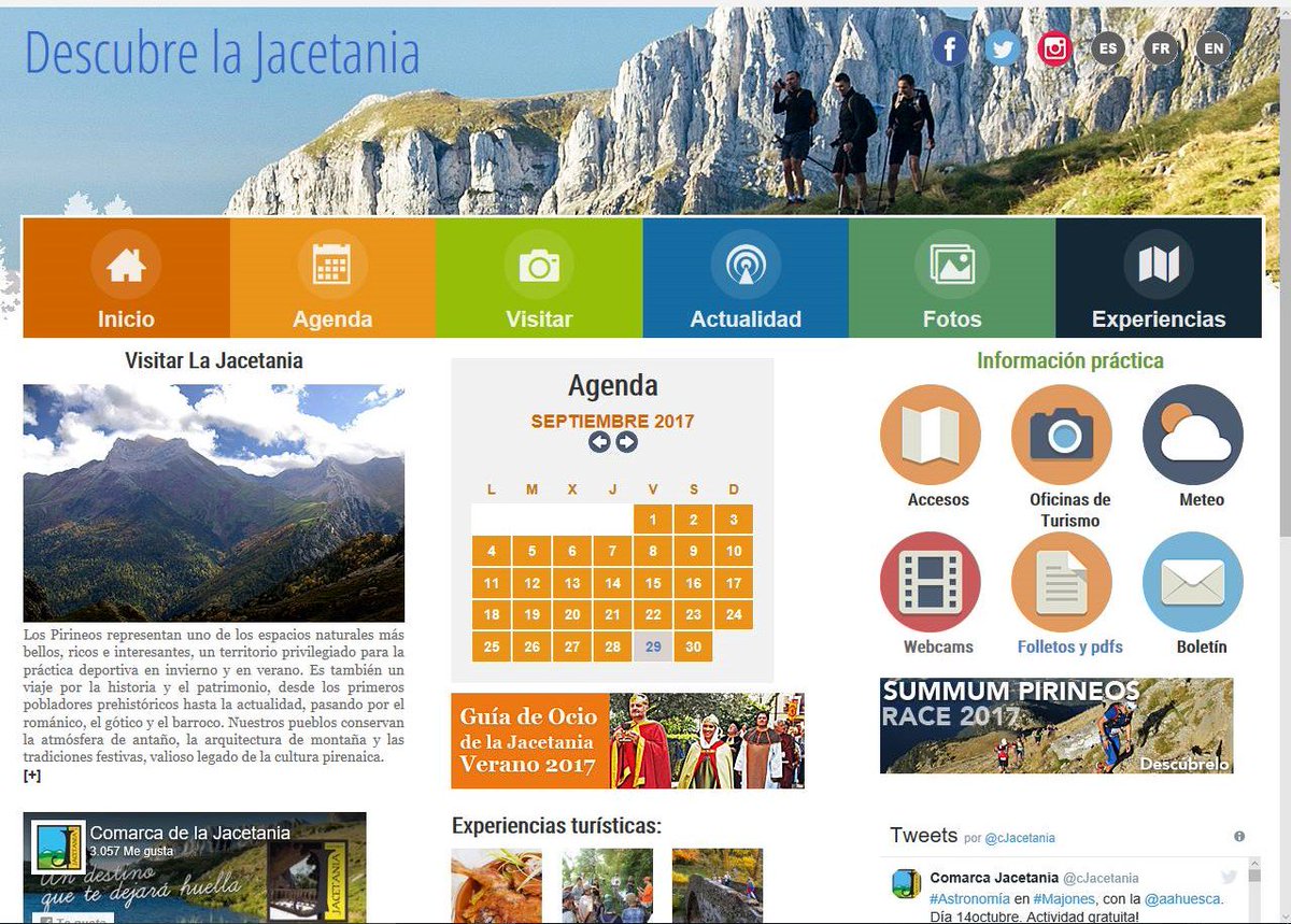 ¿Has visitado ya nuestra nueva web de #turismo? aspejacetania.com #experiencias, meteo, webcams, #agenda...Bienvendo a la #Jacetania!