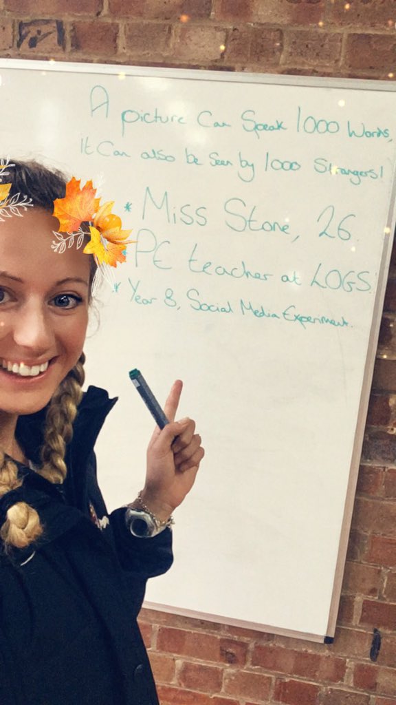 A pic can speak 1000 words, but it can also be seen by 1000 strangers. Please share for my social media experiment for year 8 #staysafe