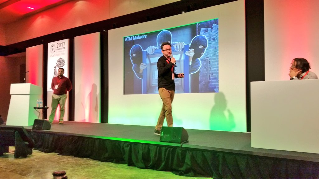 _j3lena_'s tweet image. When traditional criminals meet cyber criminals
Awesome start of presentation by @thiagoolmarques &amp;amp; @fabioassolini @kaspersky Brasil #vb2017