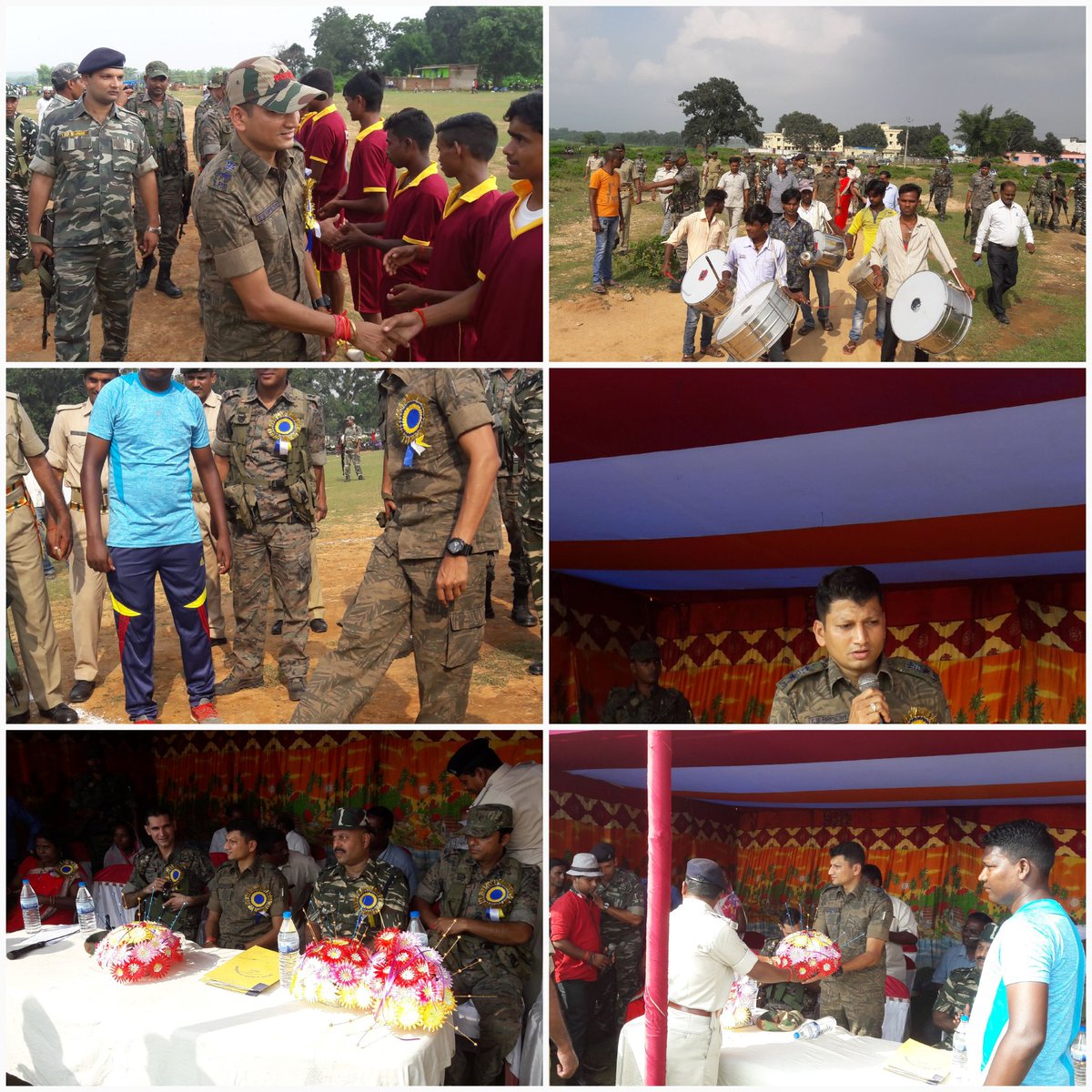 Football tournament organised by bokaro police at naxal affected Chatrochatti police station ..