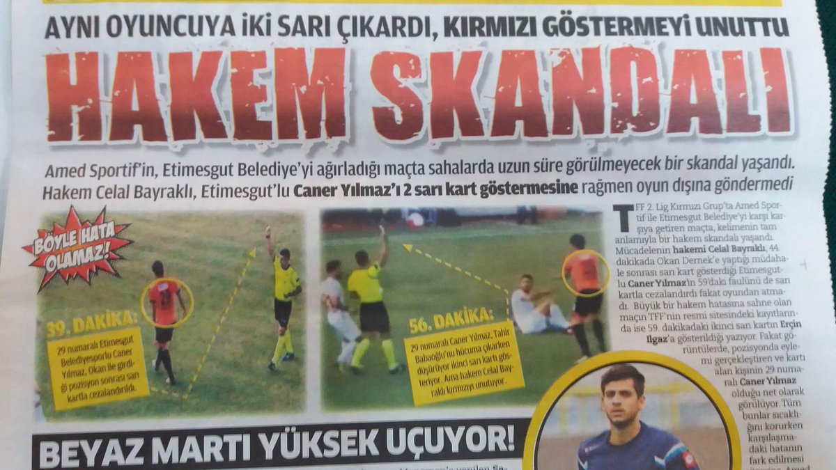 AmedsporSK's tweet photo. Evet Gerçekten "HAKEM SKANDALI"

Fotomaç Gazetesinin Manşeti. https://t.co/0ApGVMYrXV