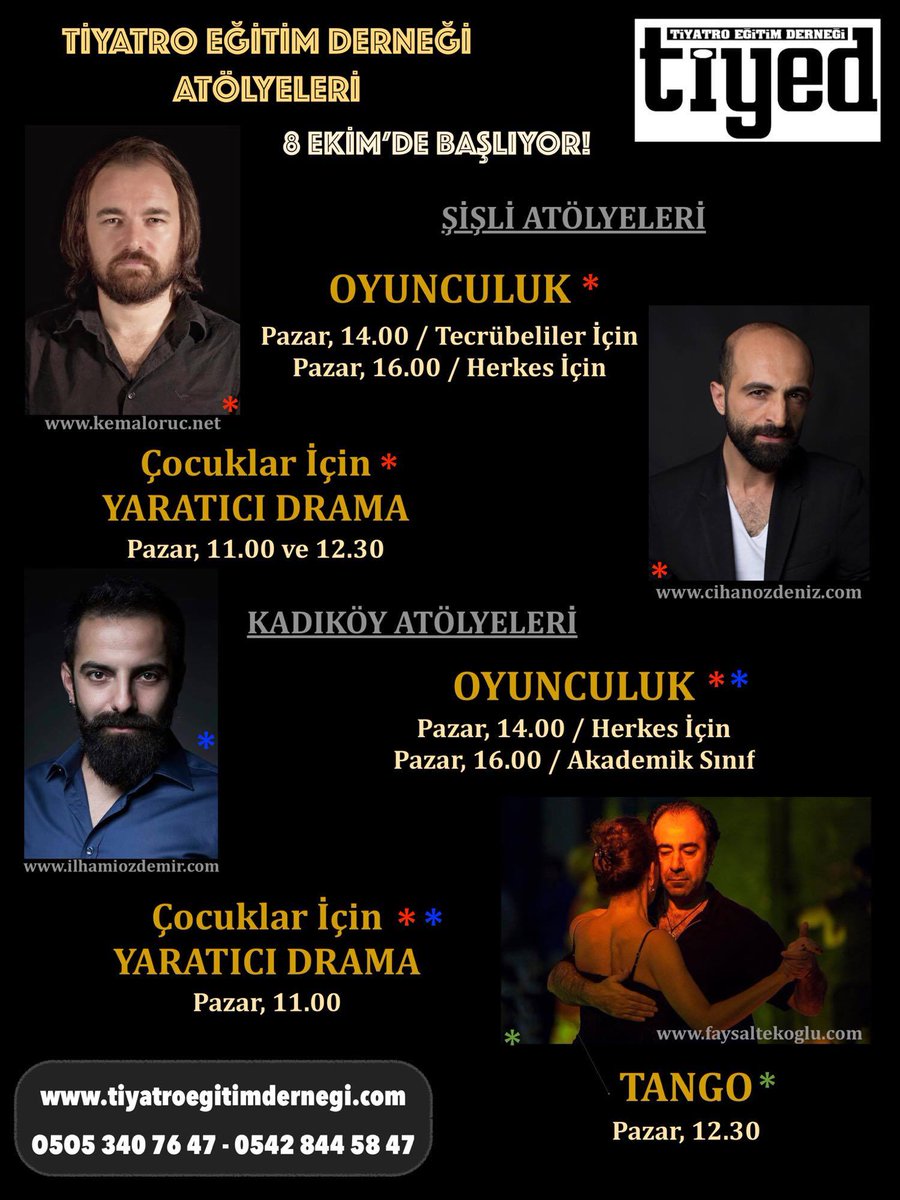 FAYSALTEKOGLU's tweet photo. 8 Ekim'de başlıyor! SON KAYITLAR!
Kadıköy ve Şişlideyiz!
Atölye detayları için: https://t.co/f0uNH3nXvP https://t.co/CnzAf5Qk6k