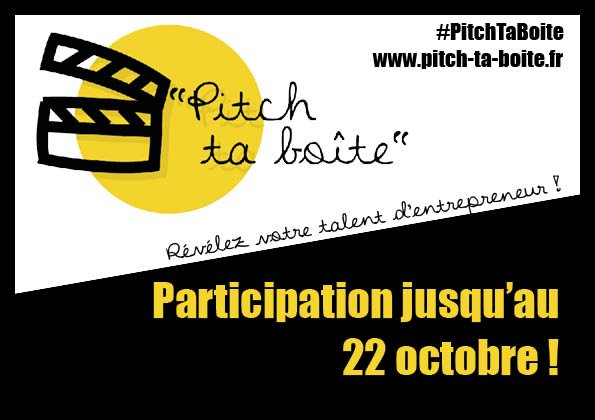 #PitchTaBoite, c'est 10 000€ de lots, de l'accompagnement et de la visibilité pour votre projet. Lancez-vous ! bit.ly/2eT4iXP