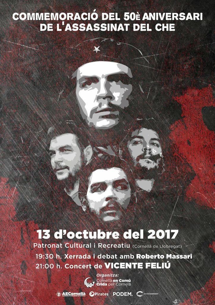 JavierHuertaF's tweet photo. #Cornellà Acto homenaje al #Che para el #13oct .Gracias a @PodemCornella @PiratesBaixLlob @AECorne @PConstituentKNY https://t.co/tUXZIhW2wk