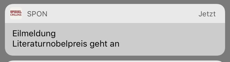 Next level: In der Eilmeldung die Eilmeldung anteasern, sehr gut. #spon