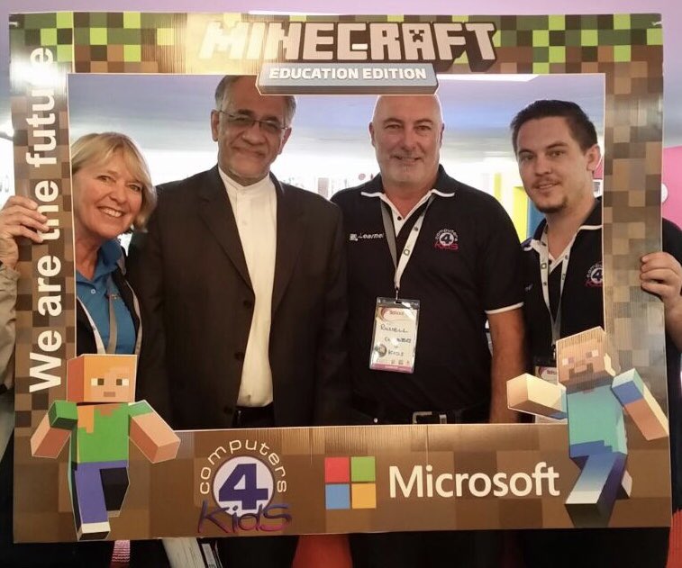Deputy Minister of Education visiting the #Computers4kids  stand today at #SNSA17